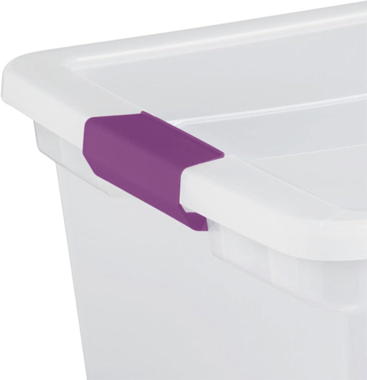 imageSTERILITE 15 Qt ClearView Latch Storage Box Stackable Bin with Latching Lid Plastic Container to Organize Shoes in Closet Clear Base Lid Pack of 1266 Quart Pack of 6