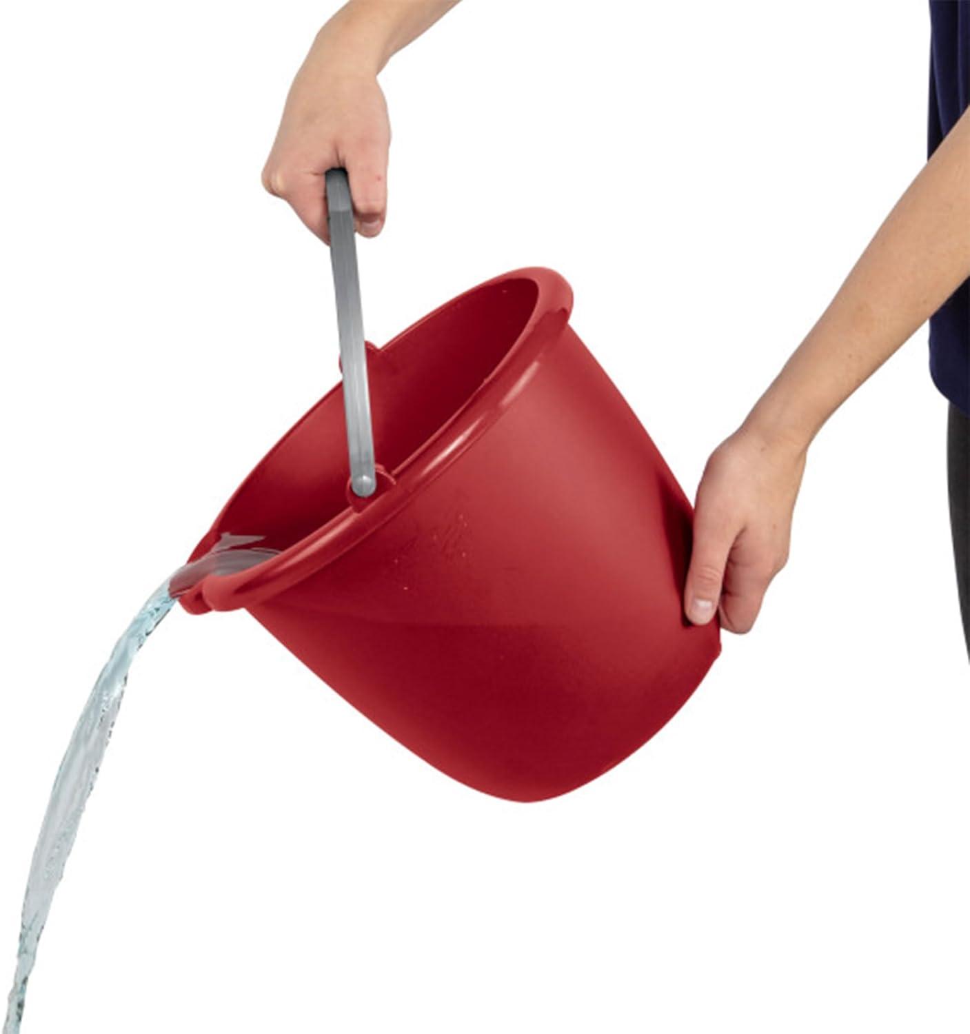 imageSterilite 10 Qt Spout Pail with Handle Bucket for Household Cleaning Washing the Car and Mopping Spout to Easily Pour Water Red 12Pack36 Pack