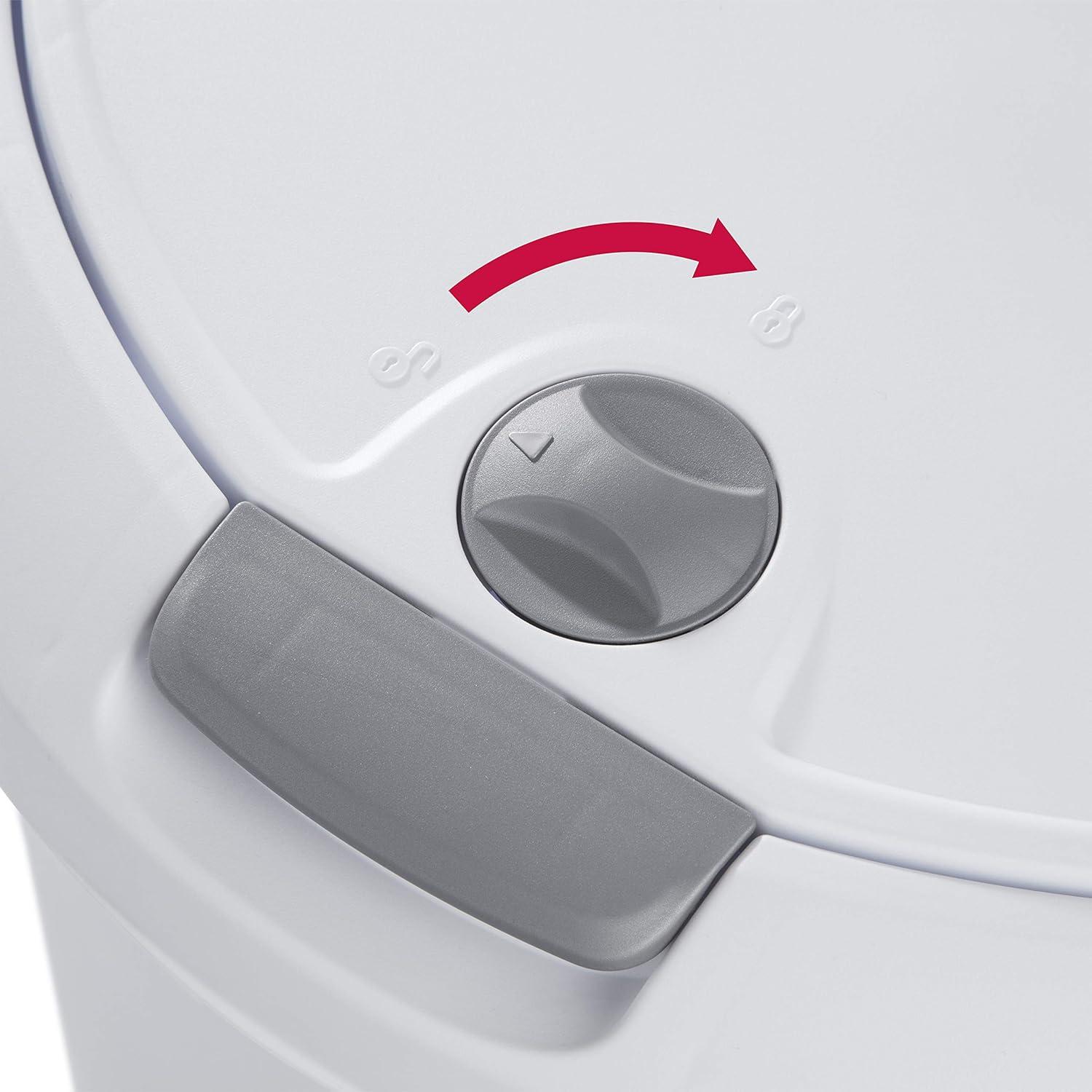 imageSterilite 13 Gallon TouchTop Wastebasket w Lid Opens with Touch Trash Can for the Kitchen or Mudroom White 4PackWhite