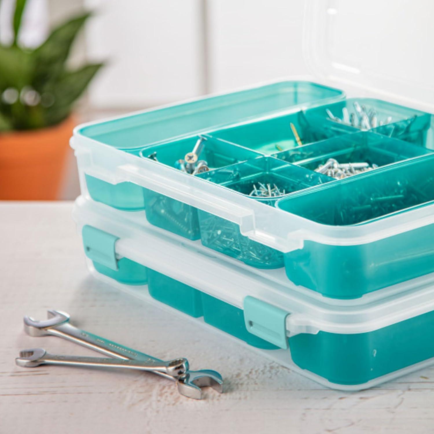 imageSterilite 14028606 Divided Storage Case for Crafting and Hardware18 Pack