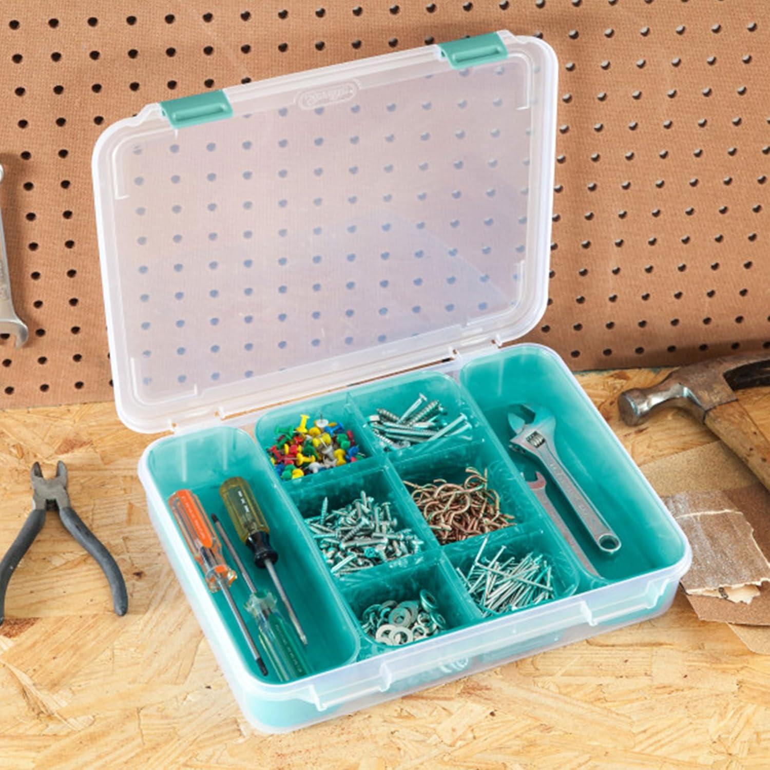 imageSterilite 14028606 Divided Storage Case for Crafting and Hardware6 Pack