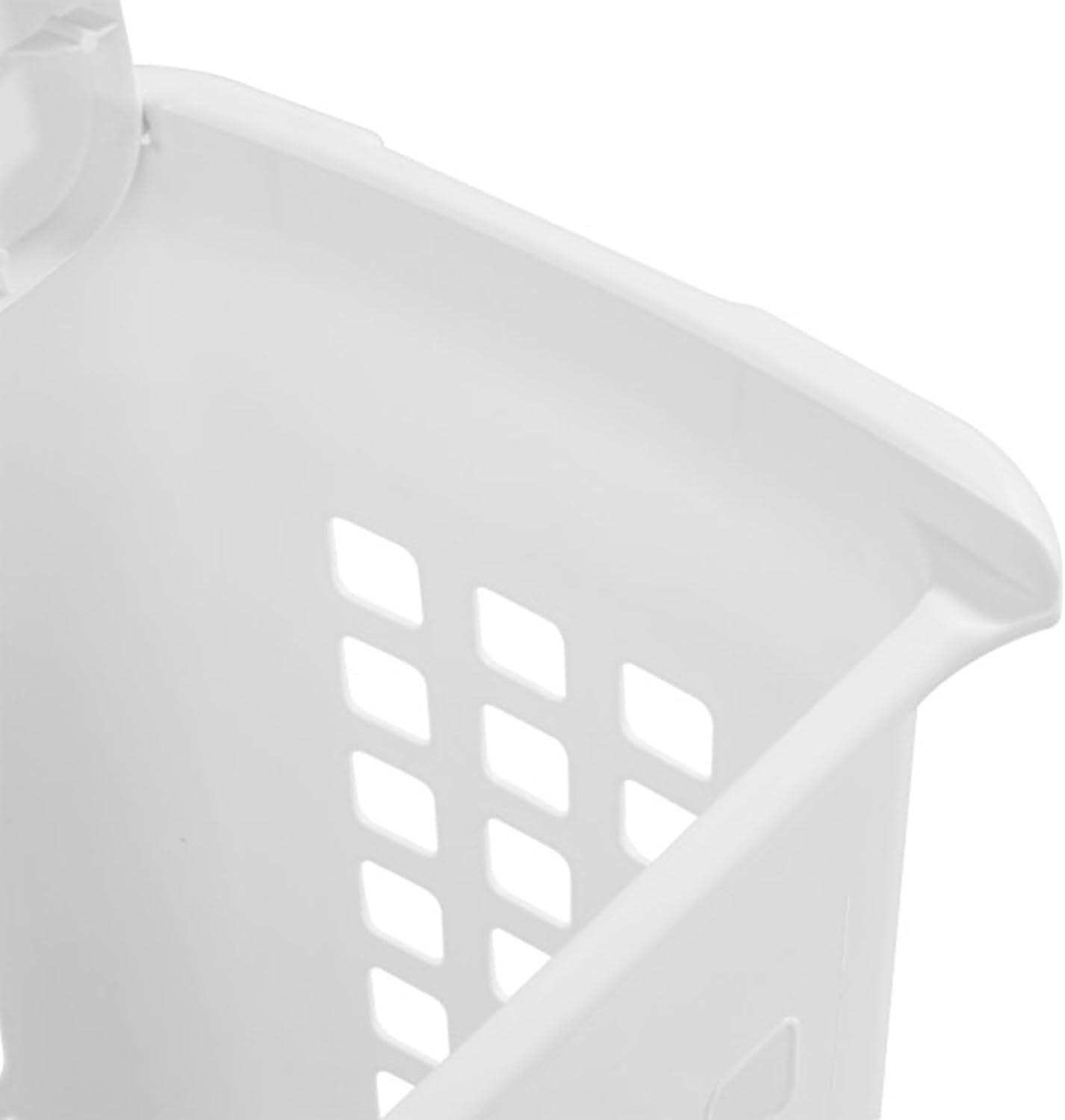 imageSterilite 4Pack LiftTop Laundry Hamper for Clothes Tall and Rectangular Plastic Basket with Lid White Large and Portable Storage Bin for Clothing and Towels Ideal for Bathroom and Bedroom4 Pack