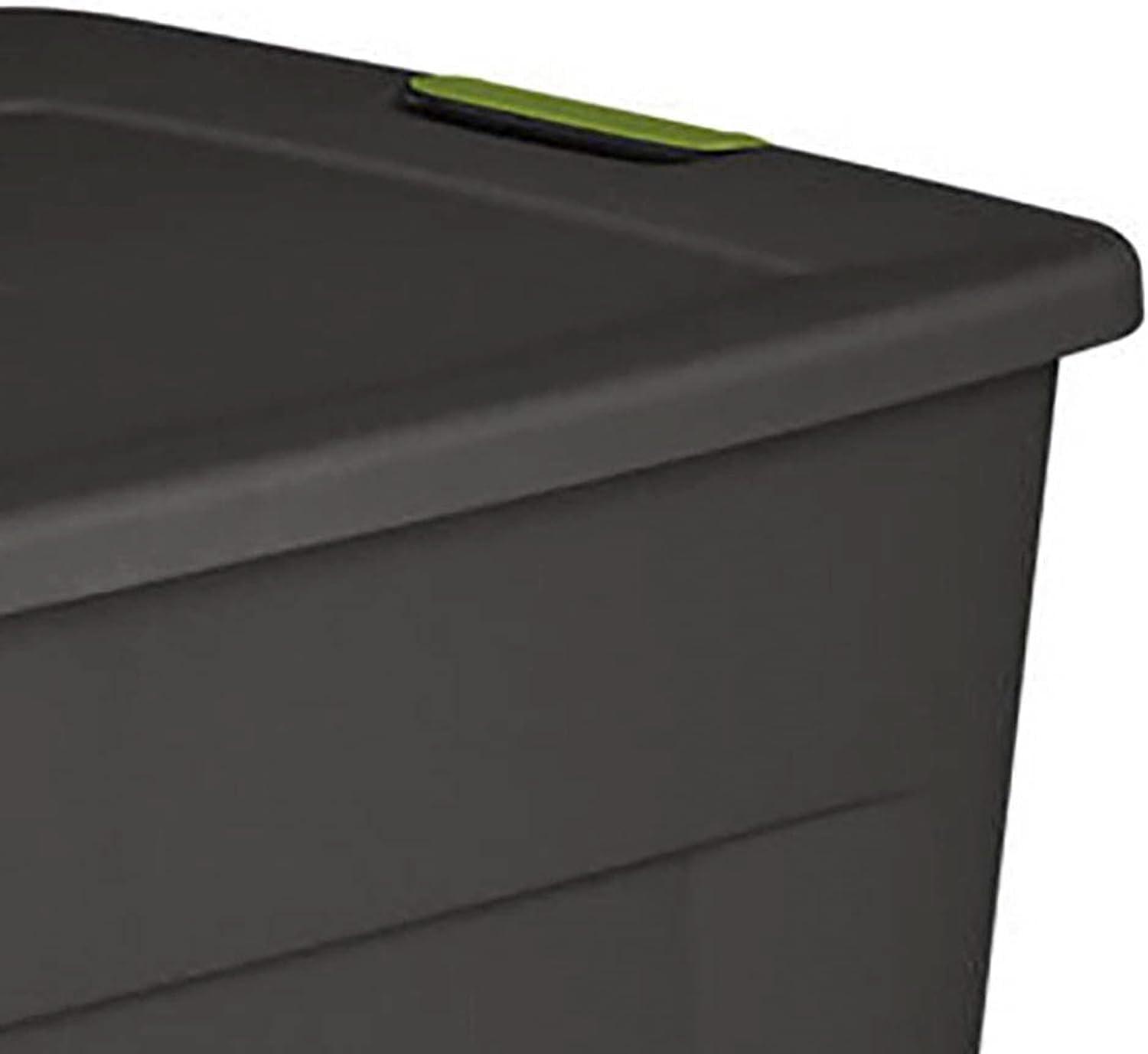imageSterilite 4Pack Storage Bins with Lids Extra Large Tote Bin Containers 35 Gallon Gray35 Gallon