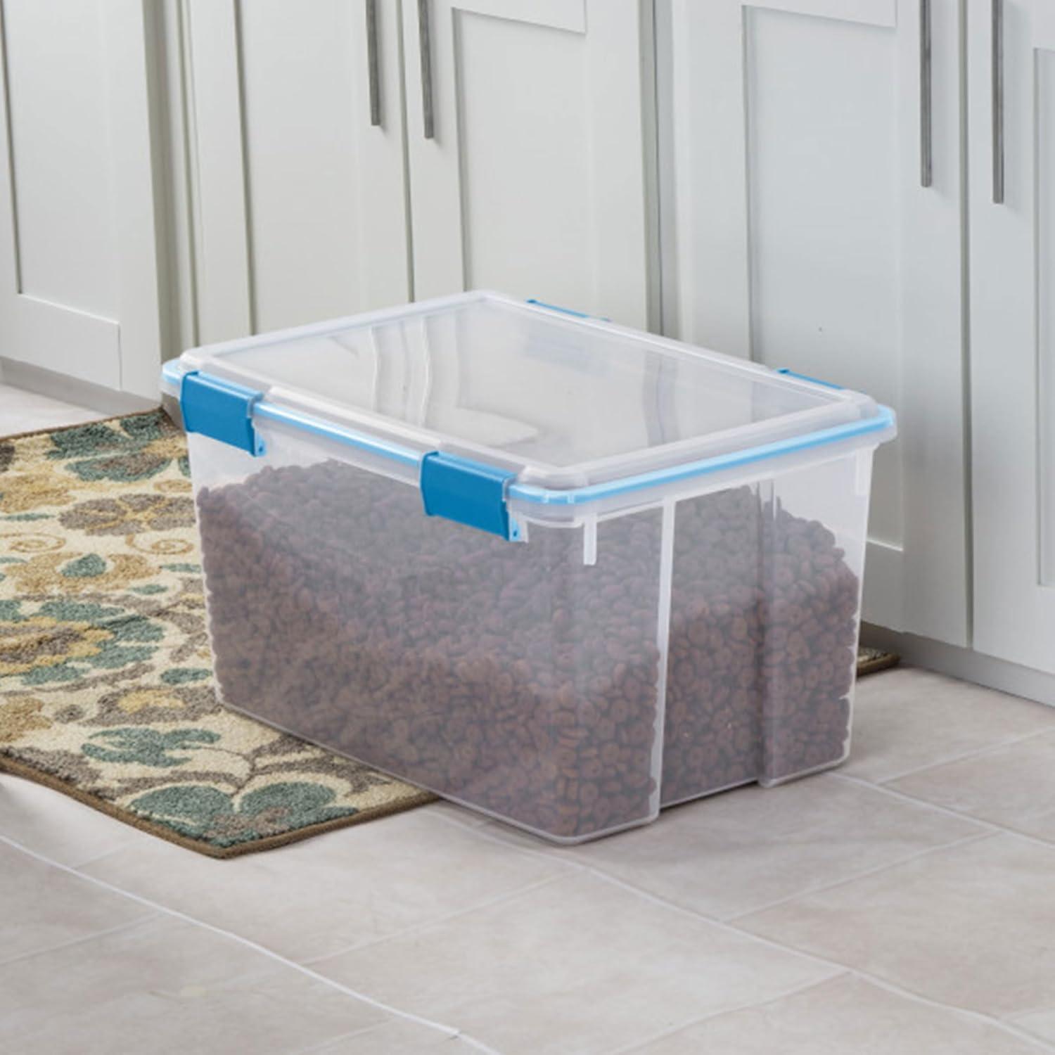imageSterilite 6Pack Gasket Box WeatherResistant Storage Bins with Latching Lids 20 Quart HeavyDuty Organizing Containers for Closet Bathroom and Office54 Quart