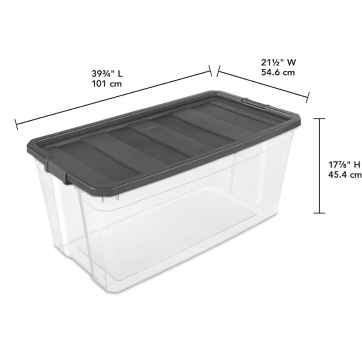 imageSterilite Box Stacker Modular Clear 16QT 14723V06100 Quart