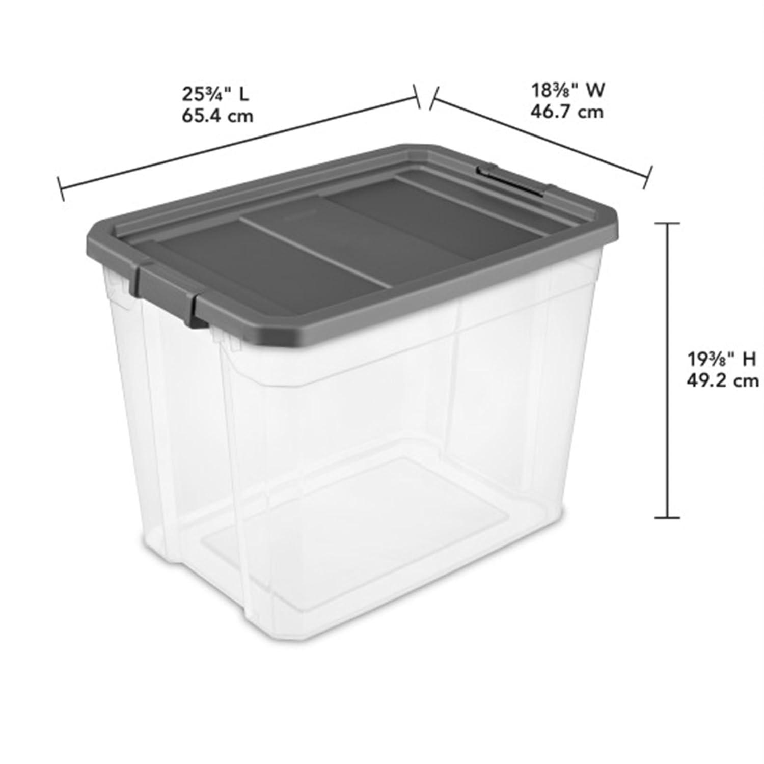 imageSterilite Box Stacker Modular Clear 16QT 14723V06108 Quart