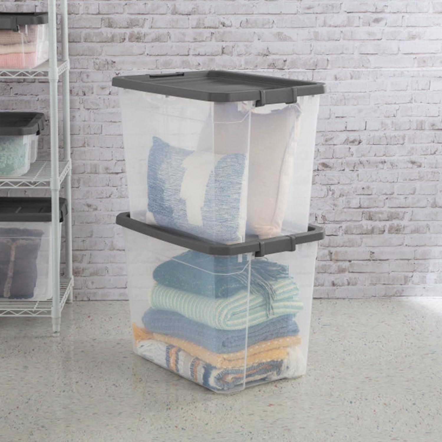 imageSterilite Box Stacker Modular Clear 16QT 14723V06108 Quart