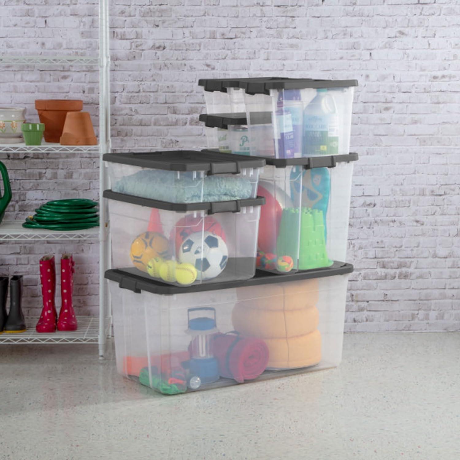 imageSterilite Box Stacker Modular Clear 16QT 14723V0616 Quart
