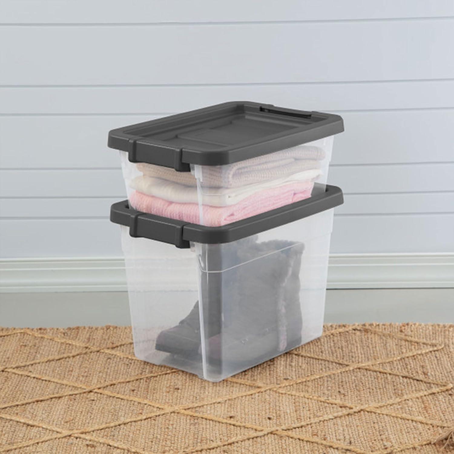 imageSterilite Box Stacker Modular Clear 16QT 14723V0616 Quart
