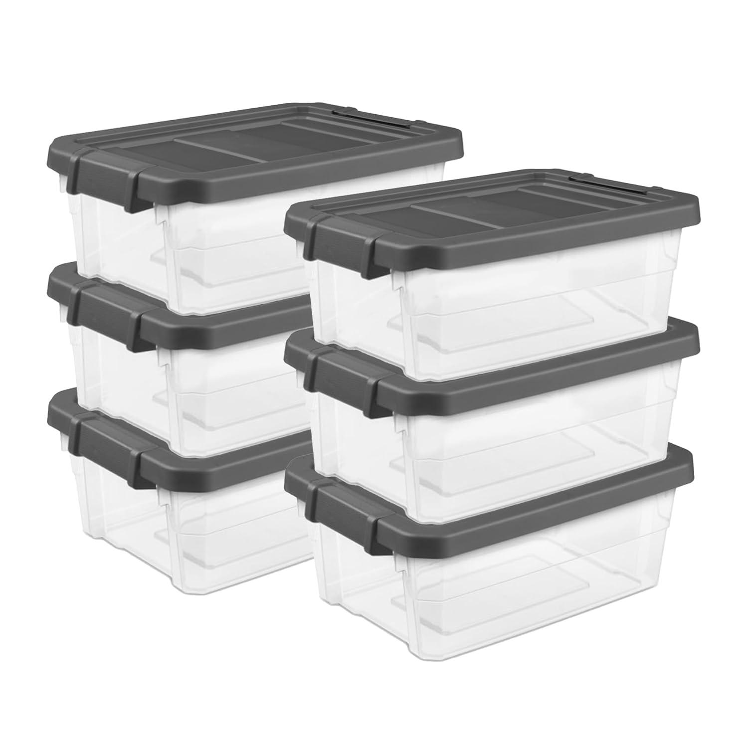 imageSterilite Box Stacker Modular Clear 16QT 14723V0616 Quart