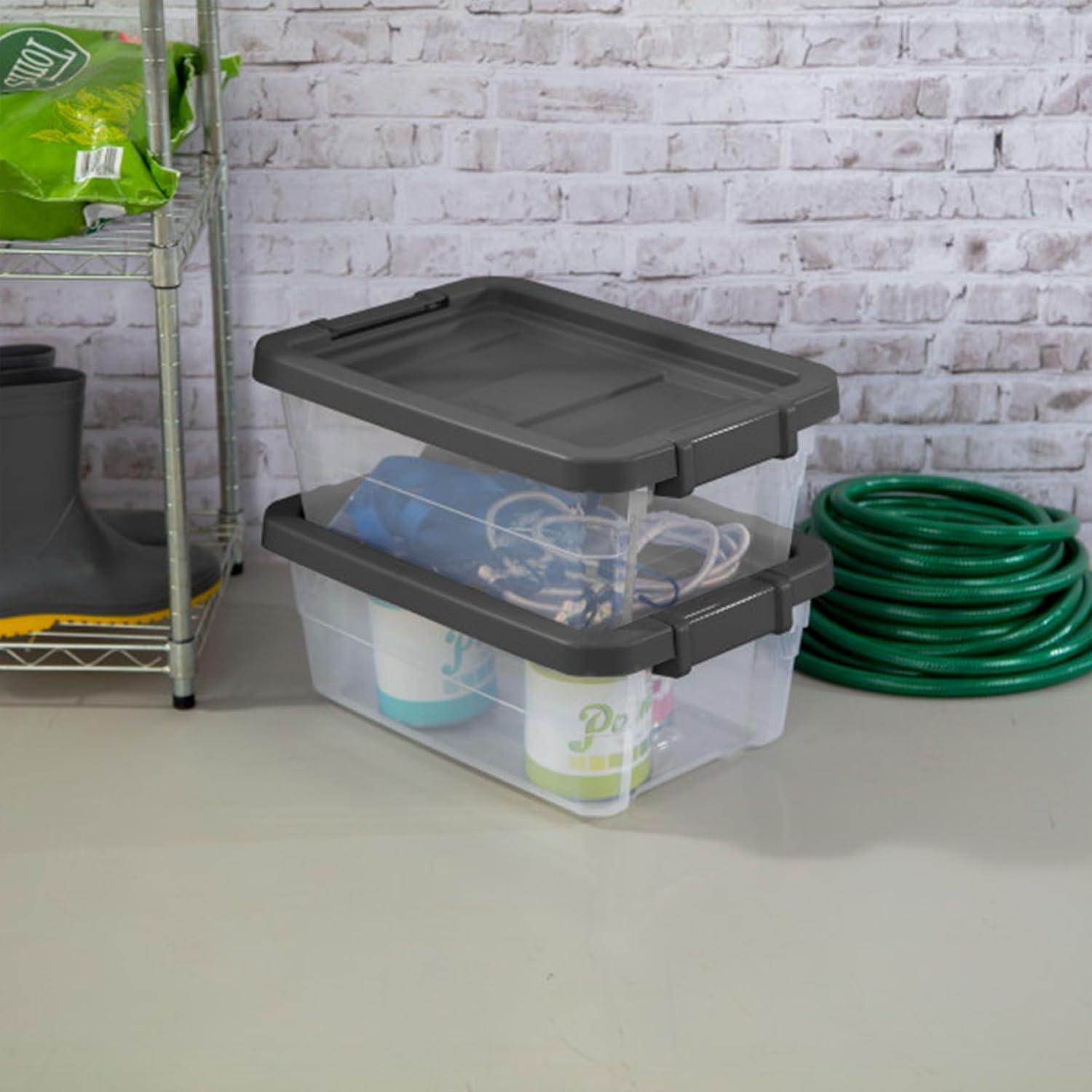 imageSterilite Box Stacker Modular Clear 16QT 14723V0616 Quart