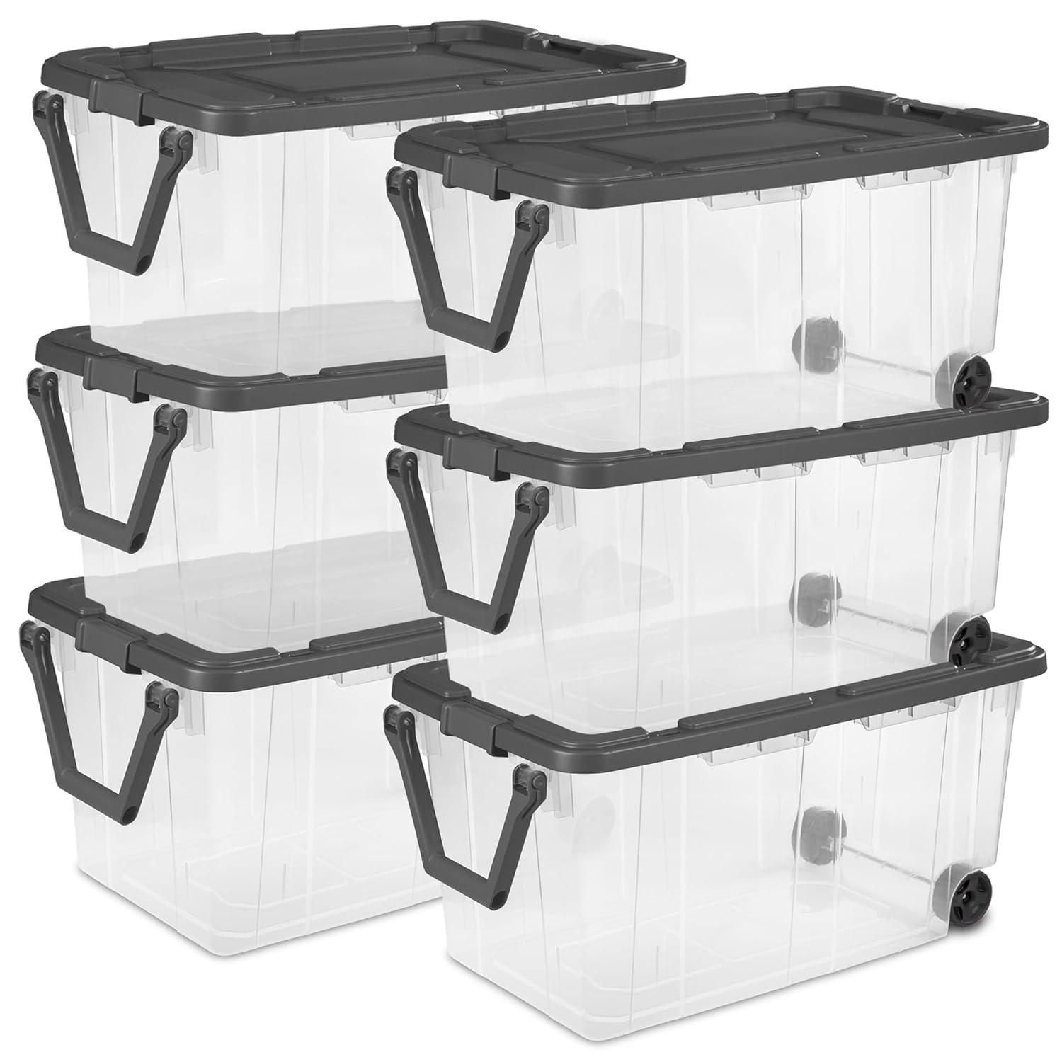 imageSterilite Box Stacker Modular Clear 16QT 14723V06160 Quart