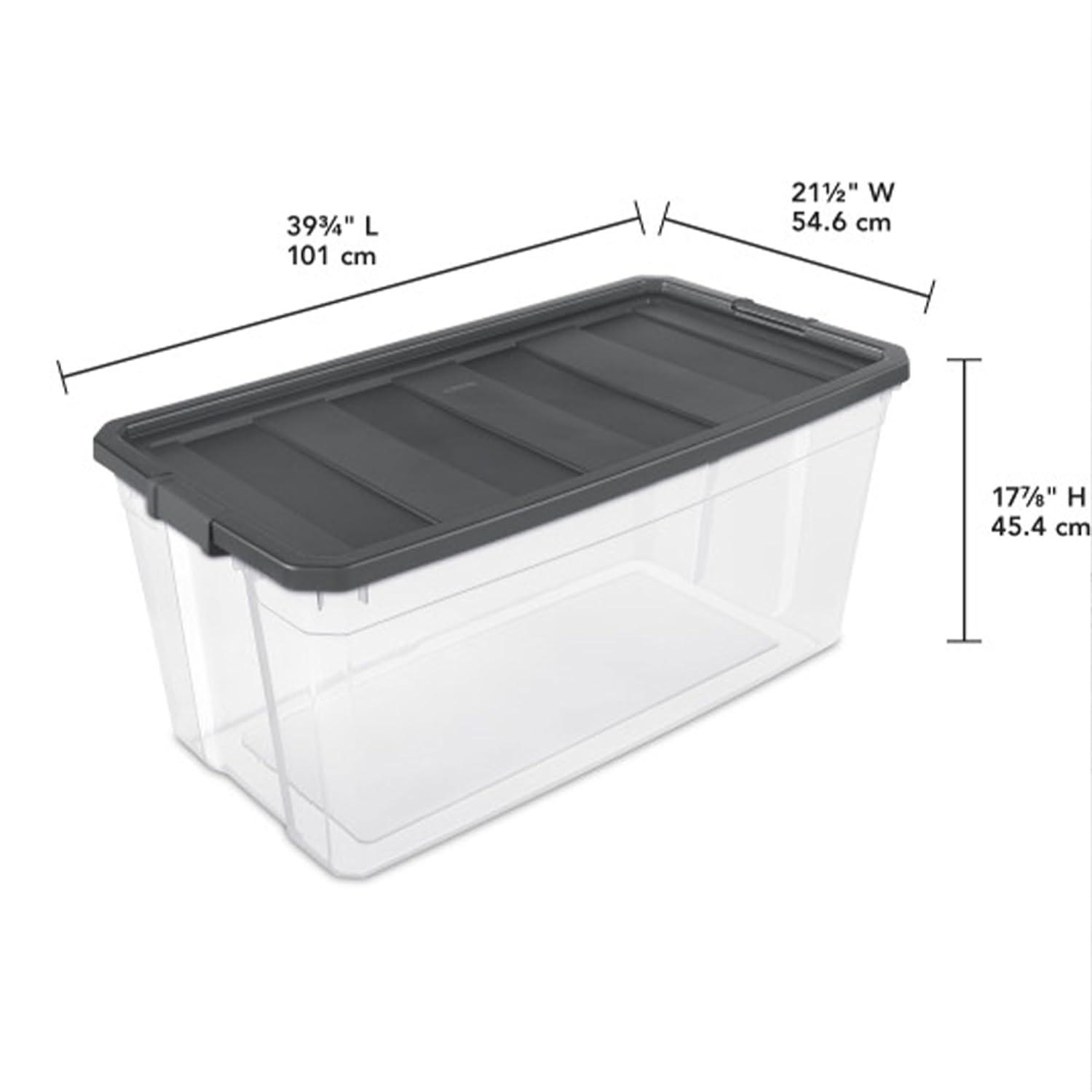imageSterilite Box Stacker Modular Clear 16QT 14723V06200 Quart