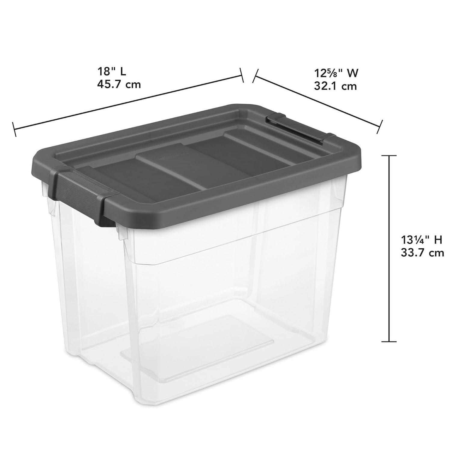imageSterilite Box Stacker Modular Clear 16QT 14723V0630 Quart