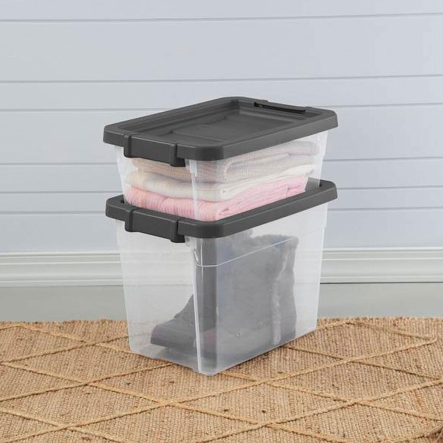 imageSterilite Box Stacker Modular Clear 16QT 14723V0630 Quart