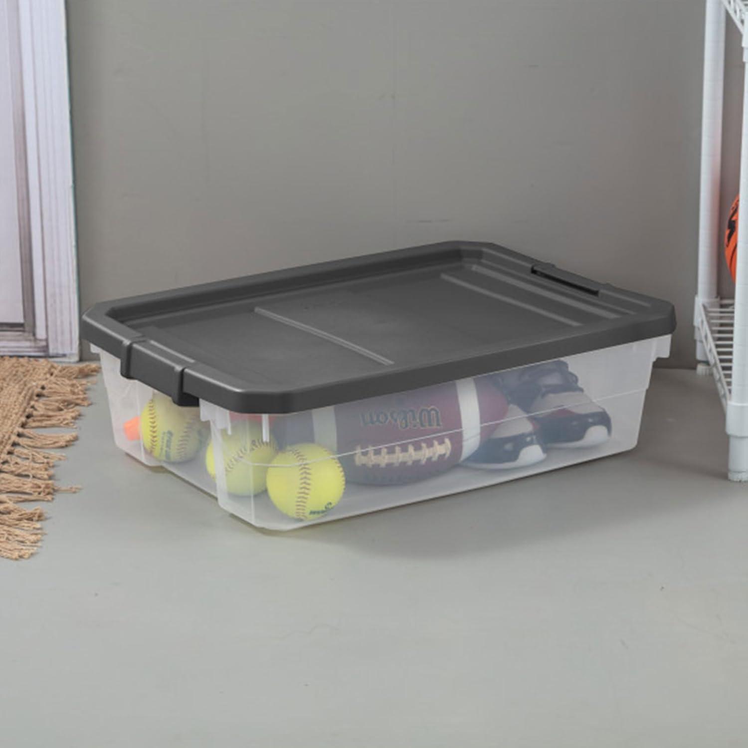 imageSterilite Box Stacker Modular Clear 16QT 14723V0640 Quart