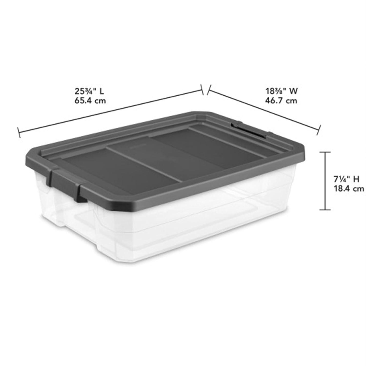 imageSterilite Box Stacker Modular Clear 16QT 14723V0640 Quart