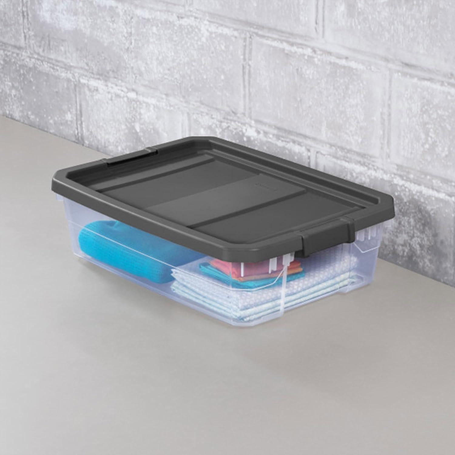 imageSterilite Box Stacker Modular Clear 16QT 14723V0640 Quart