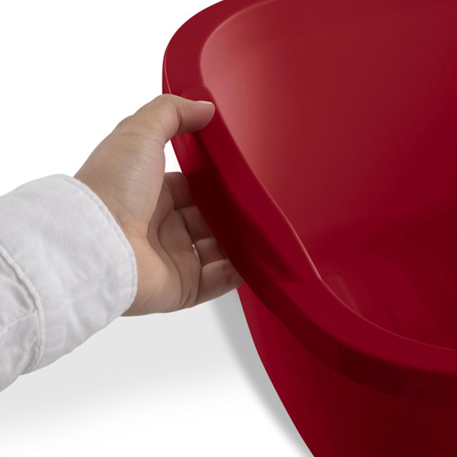imageSterilite Convenient Extra Large MultiFunctional Home 12Quart Standard Sink Dish Washing Storage Pan Red 8 PackRed