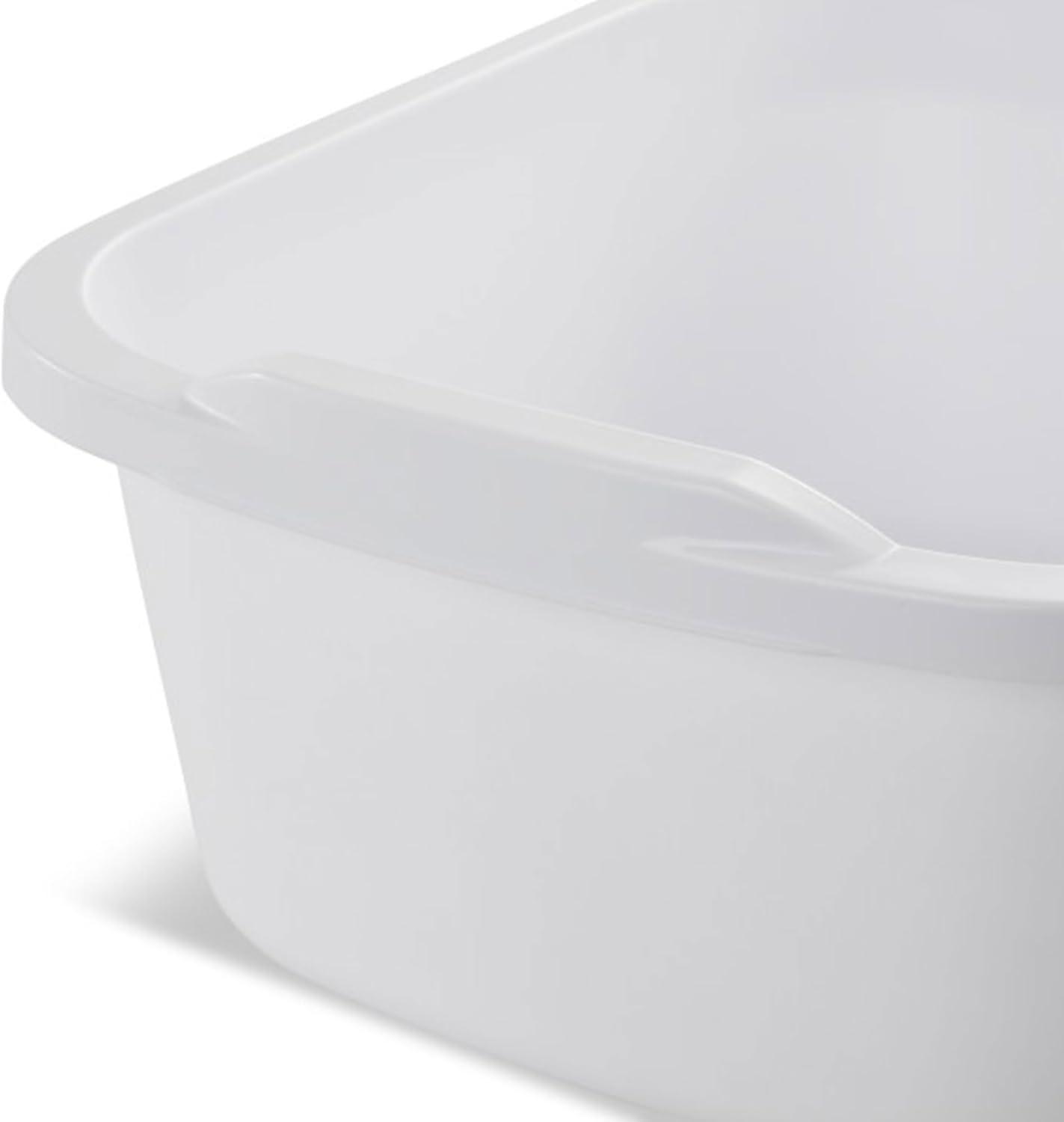 imageSterilite Convenient Extra Large MultiFunctional Home 12Quart Standard Sink Dish Washing Storage Pan Red 8 PackWhite