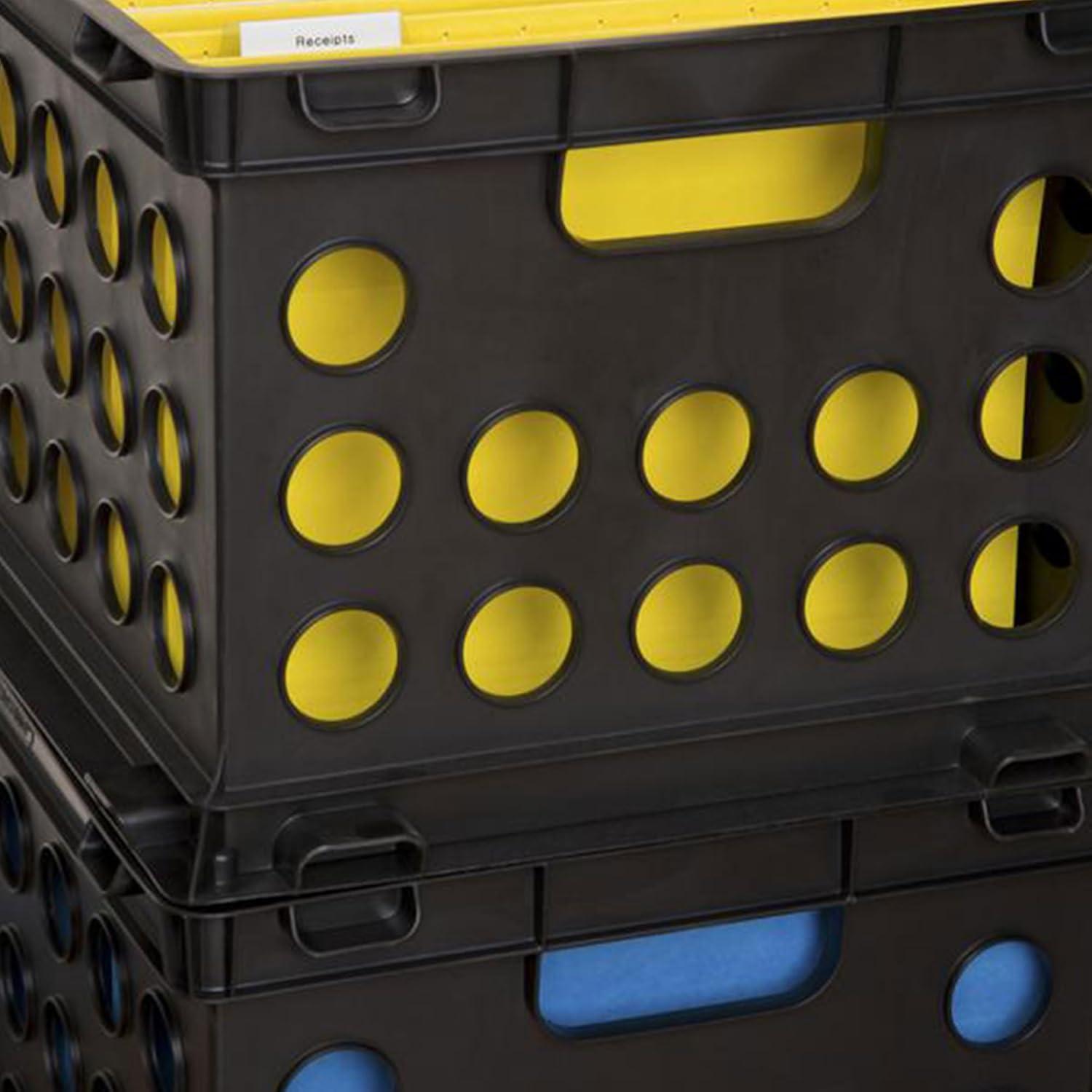 File Crate Sterilite File Crate, Stackable Plastic Storage Bin with Handles ...