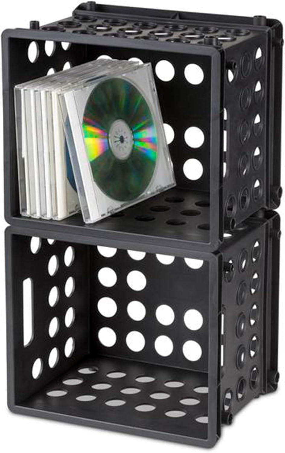 imageSterilite Mini Crate Stackable Plastic Storage Bin with Handles Organize Home Garage Office School Dorm Room Clear 12PackBlack
