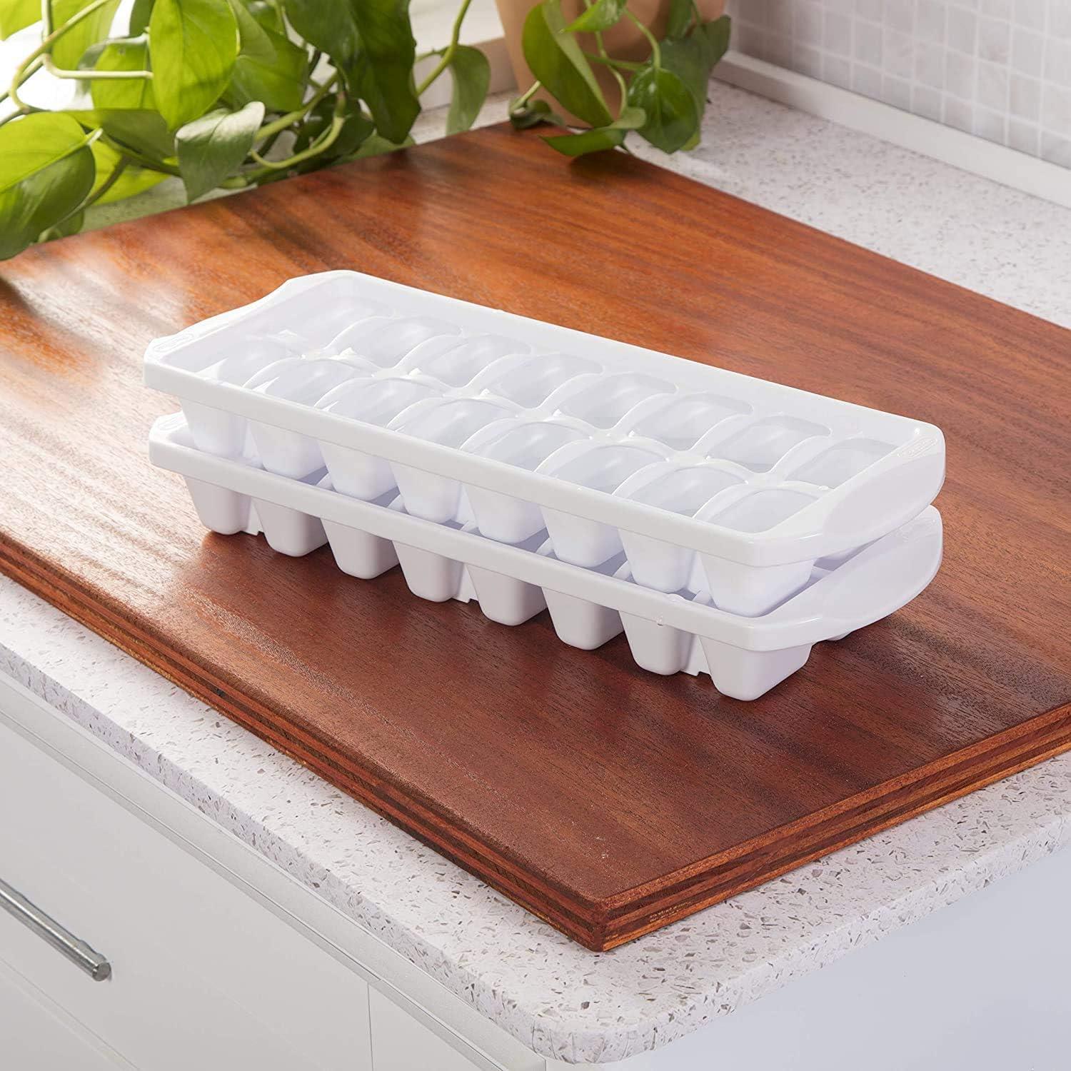imageSterilite Stacking Ice Cube Tray Save Space and Stack Trays in Freezer White 12Pack1