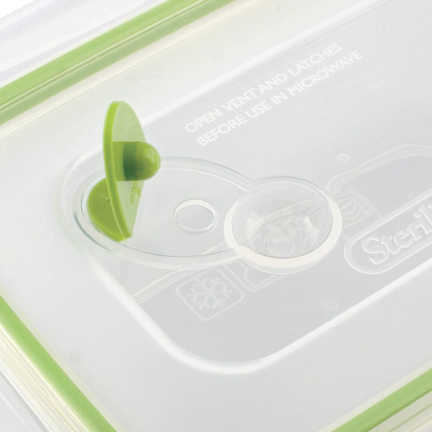 imageSterilite UltraSeal 31 Cup Rectangle Airtight Food Storage Container Latching Lid Microwave and Dishwasher Safe Clear With Green Gasket 6Pack6 Pack