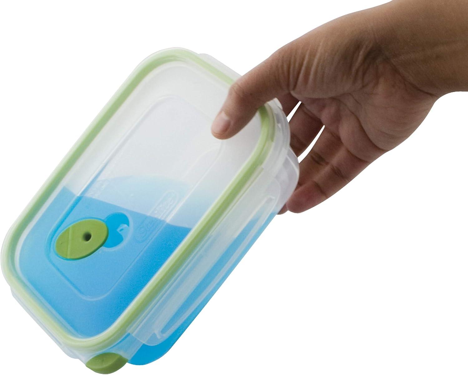 imageSterilite UltraSeal 31 Cup Rectangle Airtight Food Storage Container Latching Lid Microwave and Dishwasher Safe Clear With Green Gasket 6Pack6 Pack