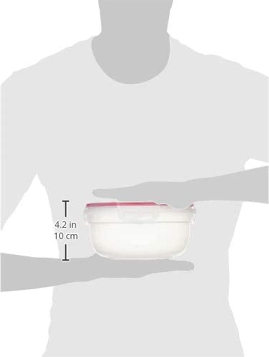 imageSterilite UltraSeal 81 Qt Bowl Large Airtight Food Storage Container Latching Lid Microwave and Dishwasher Safe Clear With Red Gasket 2Pack25 Quart