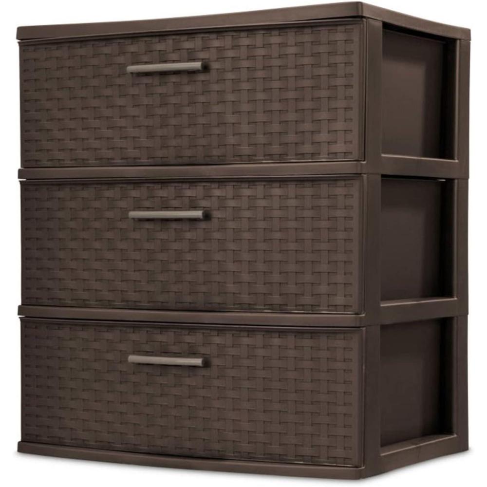 imageSTERILITE 25306P01 3 Drawer Espresso Tower Brown