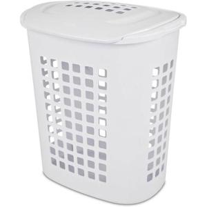 Sterilite Bushell 24 in Tall Lift Top XL Laundry Basket Hamper, White (4 Pack)(4 Pack)