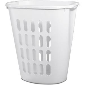 Sterilite Open Laundry Hamper, Tall and Slim Plastic Hamper for Collecting Dirty Clothes or Sorting Clean Clothes, White, 6-Pack