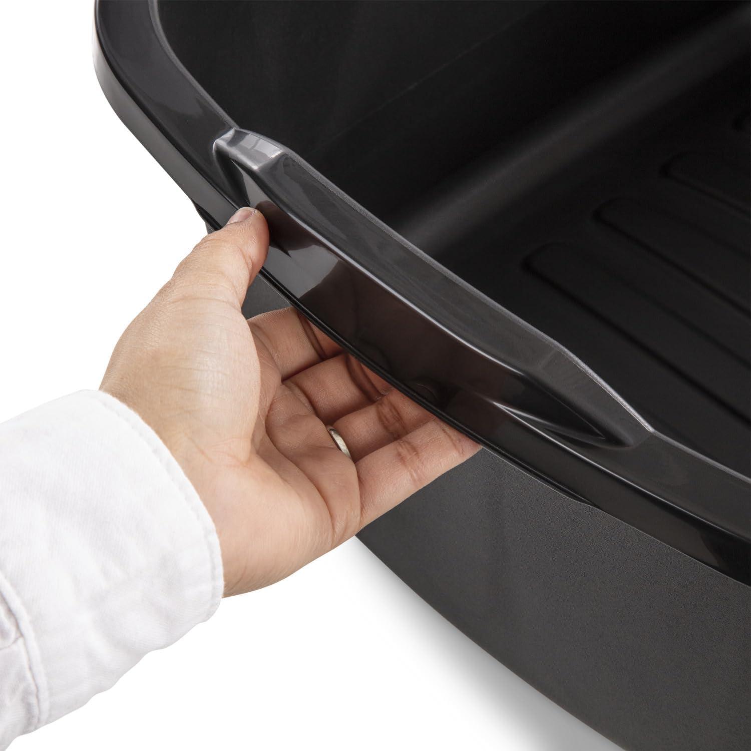 imageSterilite 18 Qt Dishpan Bin Ideal for Soaking and Cleaning Dirty Dishes in the Kitchen Sink Black 6PackBlack