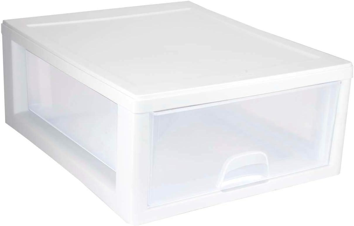 imageSterilite 16 Quart Clear Plastic Stacking Storage Drawer Container Box 6 Pack 6 Quart Storage Drawer Container Box 6 Pack