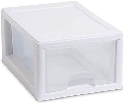 imageSterilite 16 Quart Clear Plastic Stacking Storage Drawer Container Box 6 Pack 6 Quart Storage Drawer Container Box 6 Pack