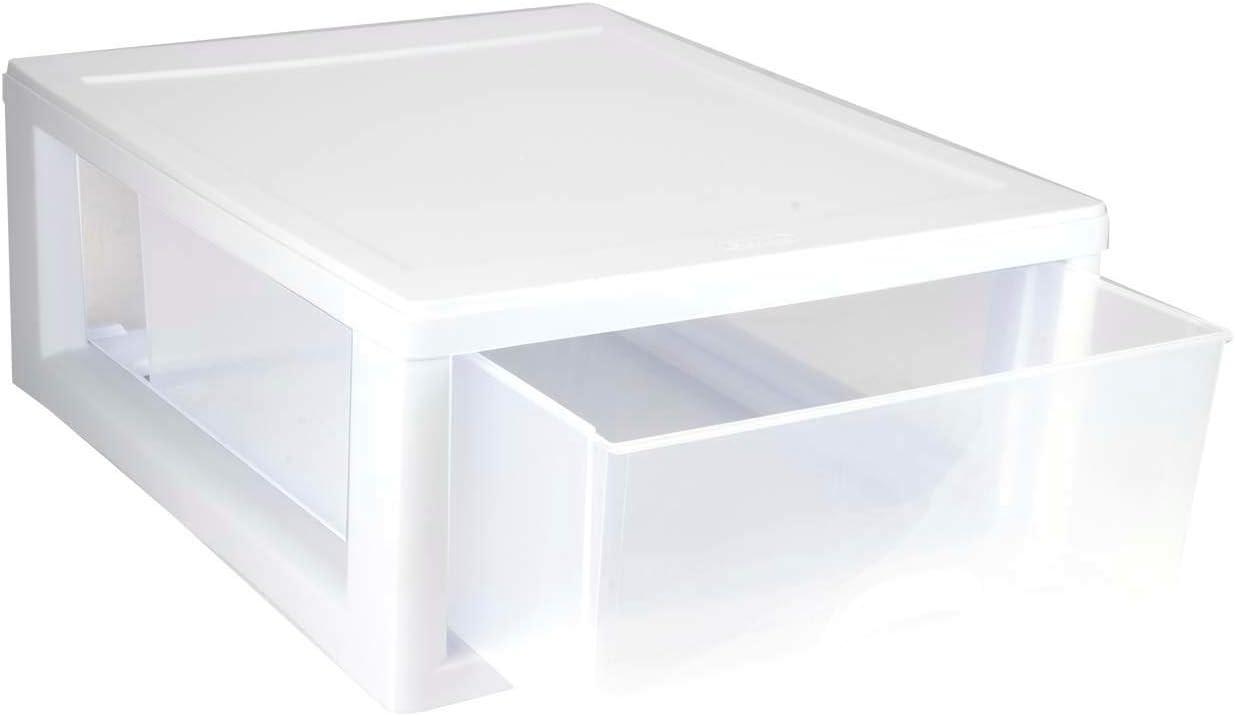 imageSterilite 16 Quart Clear Plastic Stacking Storage Drawer Container Box 6 Pack 6 Quart Storage Drawer Container Box 6 Pack