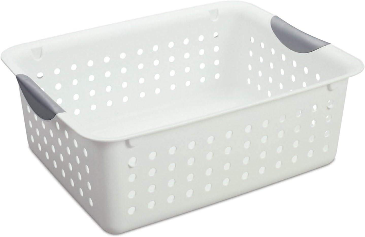 imageSterilite Deep amp Medium Ultra Plastic Storage Bin Organizer Basket Pair 6 Pack