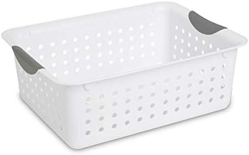 imageSterilite Deep amp Medium Ultra Plastic Storage Bin Organizer Basket Pair 6 Pack