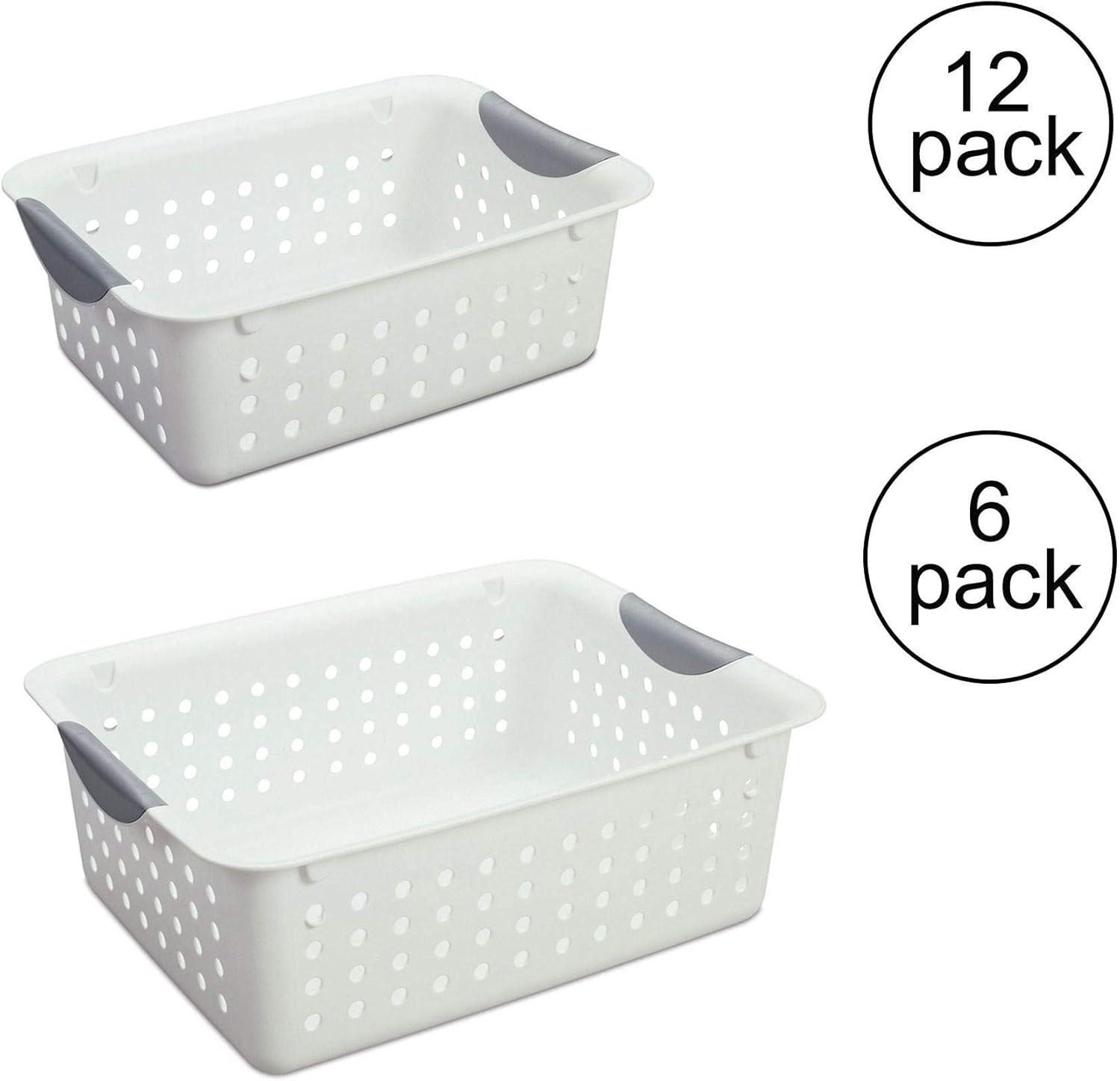 imageSterilite Medium Plastic Storage Container 6 Pack and Small Plastic Storage Container 12 Pack