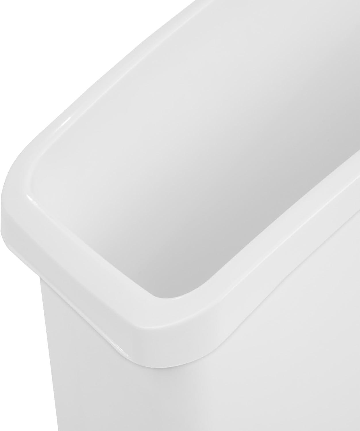imageSterilite Under Sink Wastebasket Plastic Trash Can for Under Sink Storage in the Bathroom or Kitchen White 6Pack