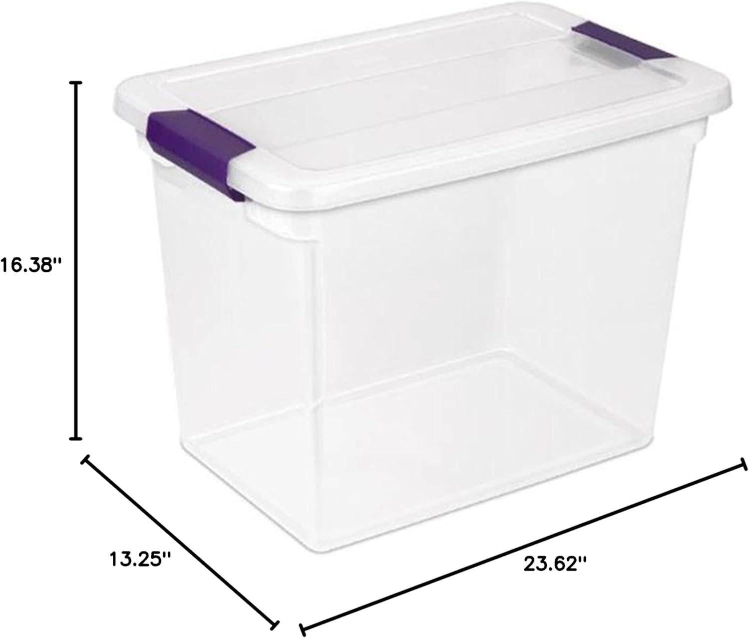 imageSTERILITE Clear Box Storage Container 6Pack and 27 QT Tote 6Pack 6