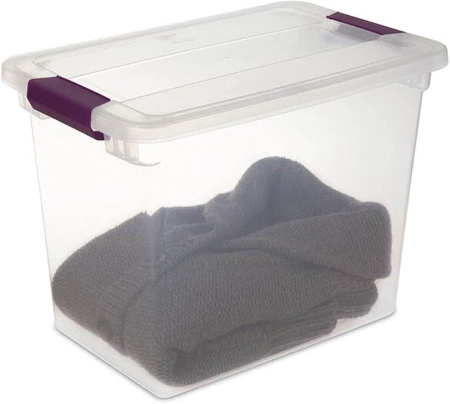 imageSTERILITE Clear Box Storage Container 6Pack and 27 QT Tote 6Pack 6