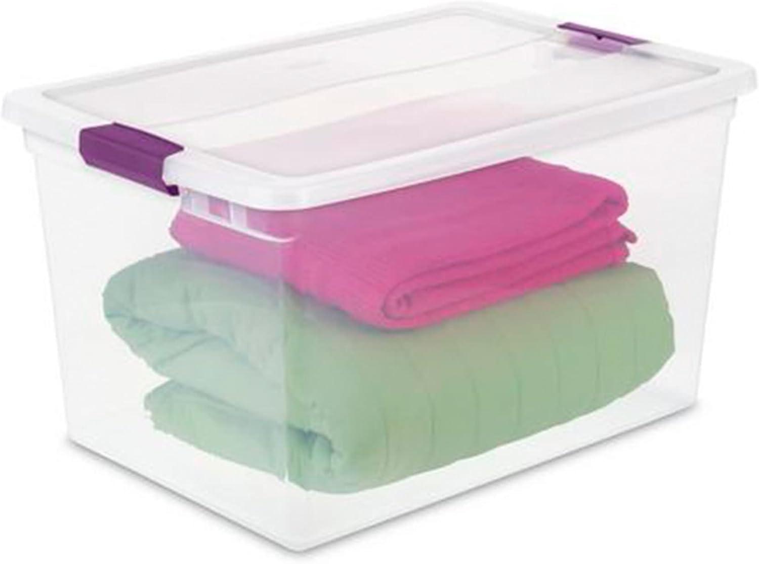 imageSTERILITE Clear Box Storage Container 6Pack and 27 QT Tote 6Pack 6