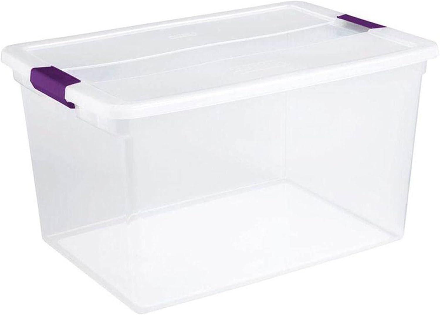 imageSTERILITE Clear Box Storage Container 6Pack and 27 QT Tote 6Pack 6