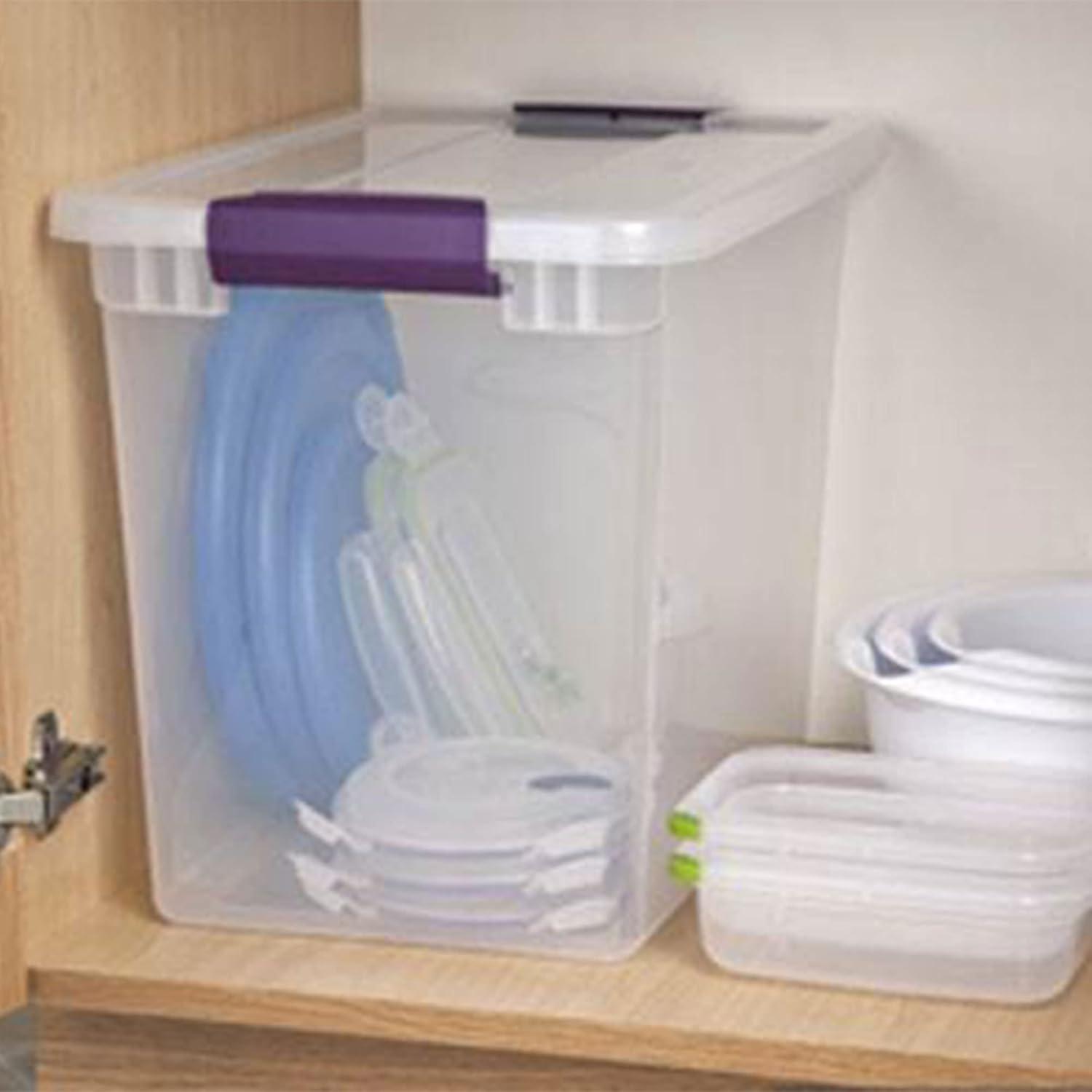 imageSTERILITE Clear Box Storage Container 6Pack and 27 QT Tote 6Pack 6