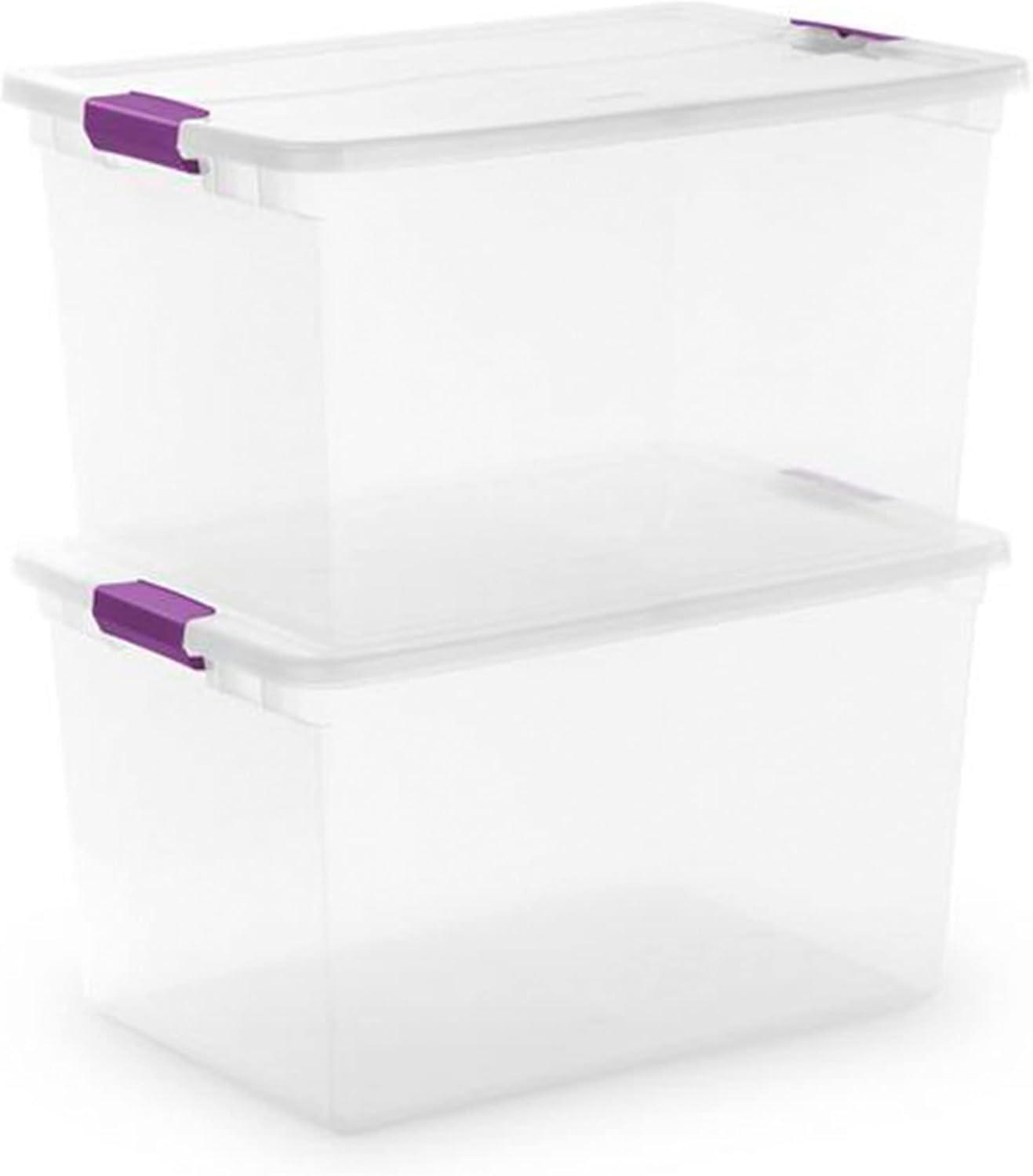 imageSTERILITE Clear Box Storage Container 6Pack and 27 QT Tote 6Pack 6