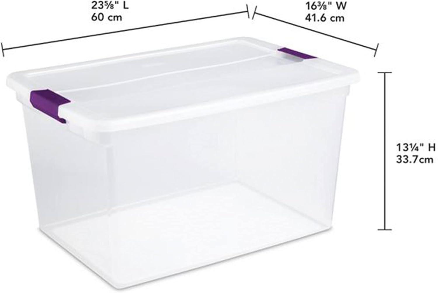 imageSterilite 116 Quart and 66 Quart Multipurpose Ultra Storage Tote Box Storage Containers for Home or Office Organization Clear 4 Pack and 6 Pack
