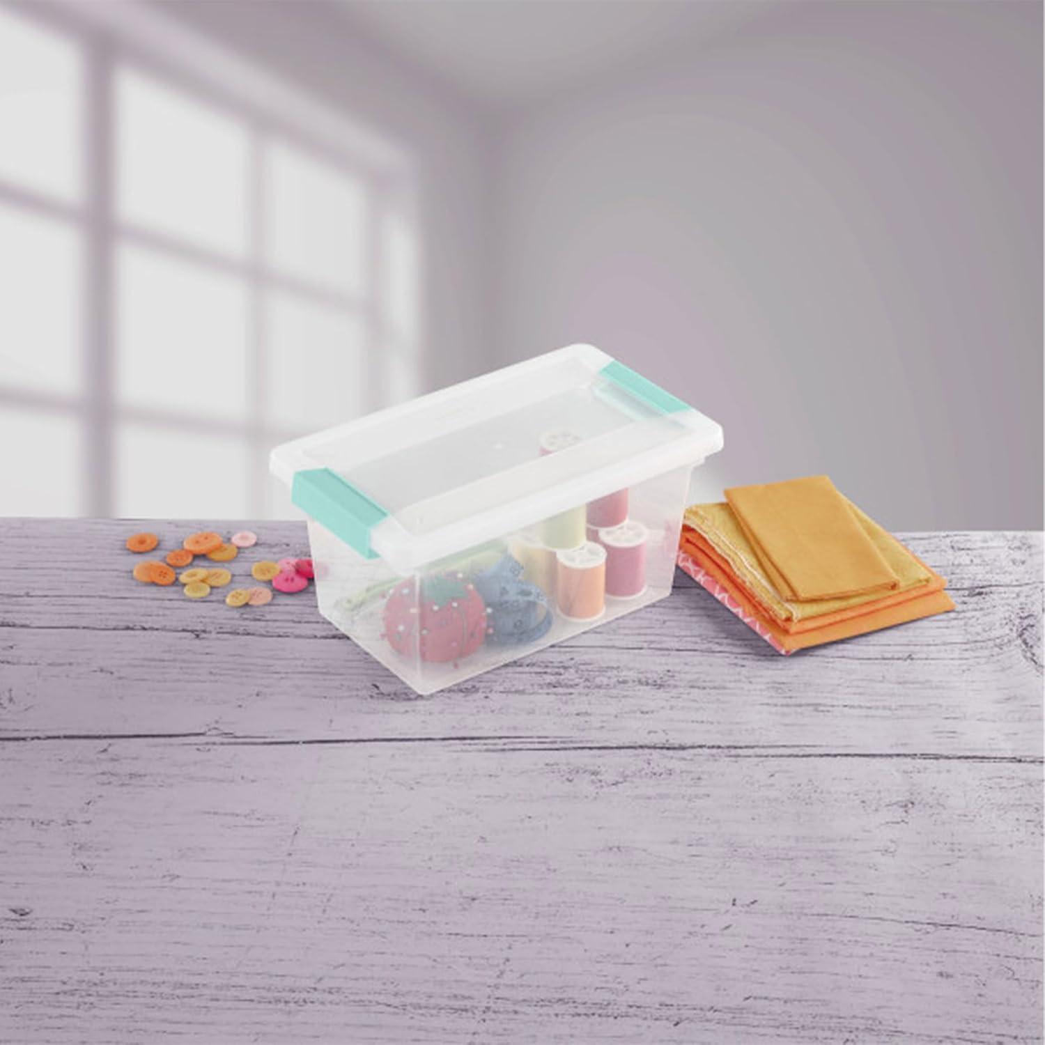 imageSterilite 12Pack Clip Box Clear Storage for Crafts Supplies and Office Items Medium