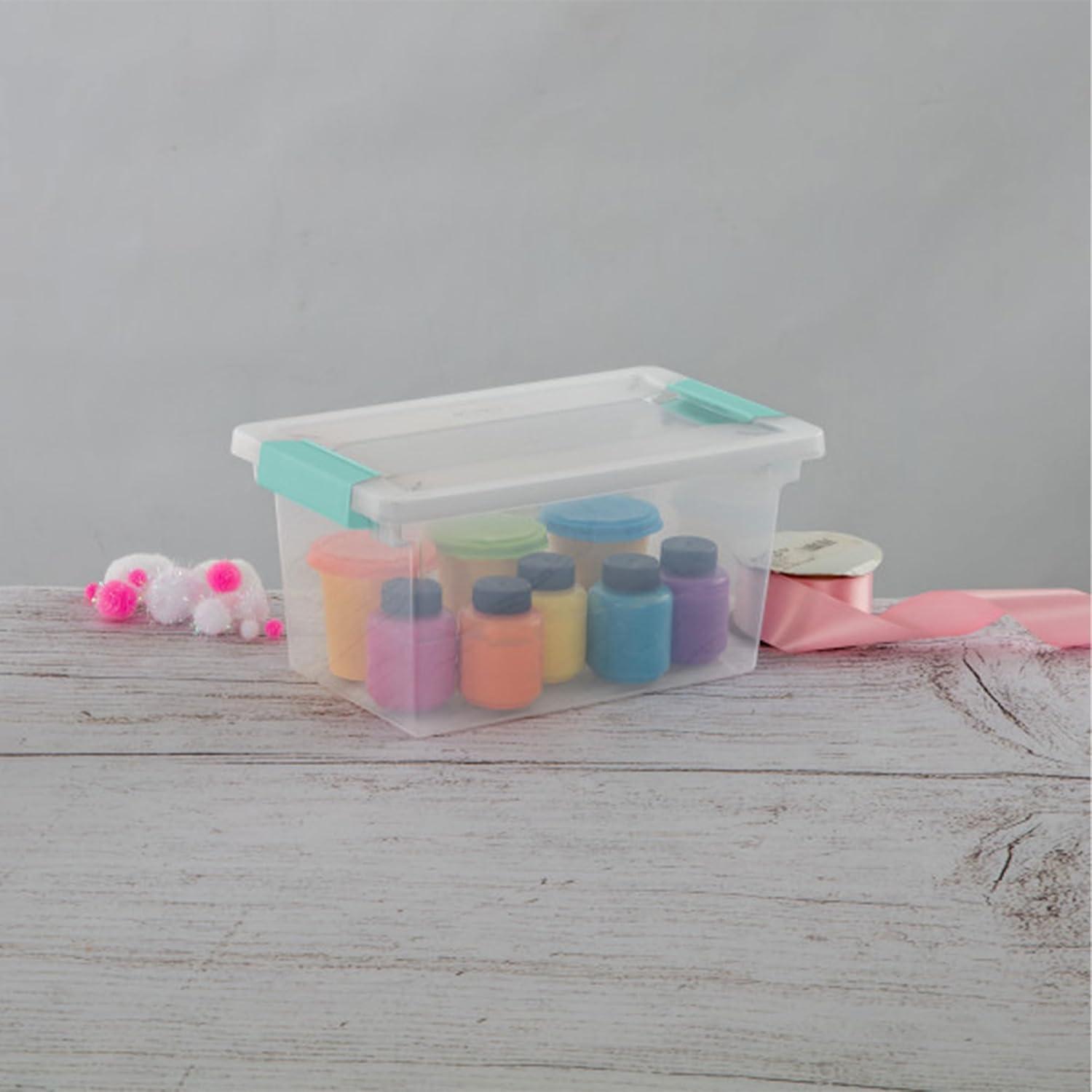 imageSterilite 12Pack Clip Box Clear Storage for Crafts Supplies and Office Items Medium